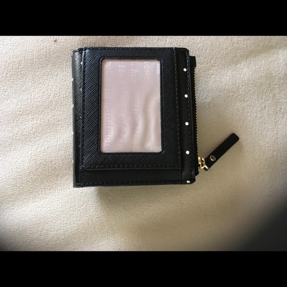 Kate Spade compact Wallet, black & white - Picture 3 of 5